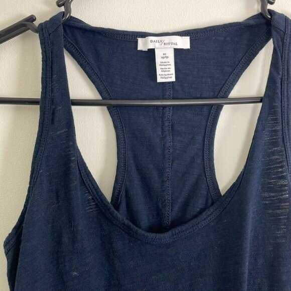 Daily Ritual Navy Tank Top - Picture 2 of 5